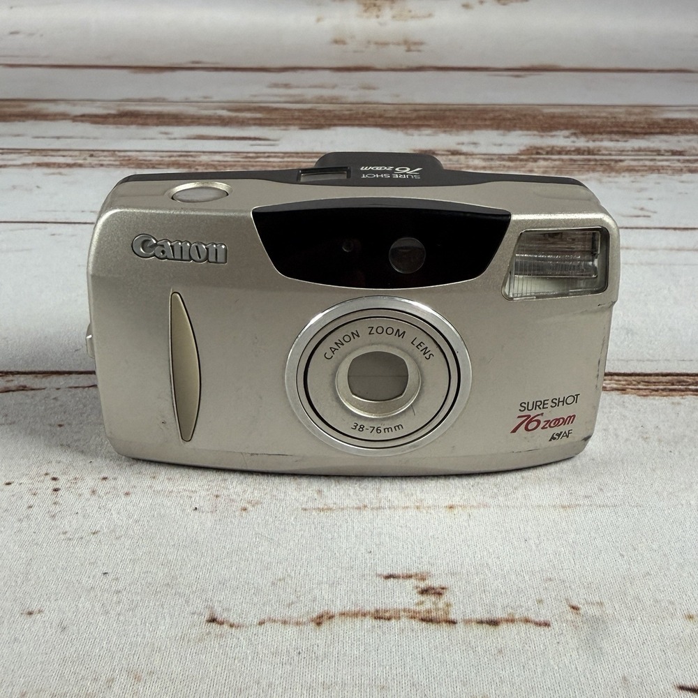 Canon Sure Shot 76 Zoom Date Point and Shoot 35mm Camera Used Works